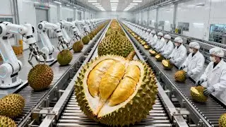 Inside a Modern Durian Factory: From Spiky Fruit to Creamy Paste (Full Process)