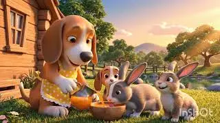 Dog and Rabbit Rescue #cartoon #kidsvideo #viral #animation #reels #doglife #rabbit #funny 