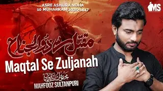 Nohay 2025 | Maqtal Se Zuljanah | Mahfooz Sultanpuri | New Noha 2025 | 10 Muharram Noha 2025