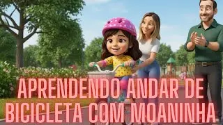 APRENDENDO ANDAR DE BICICLETA COM MOANINHA #moaninha