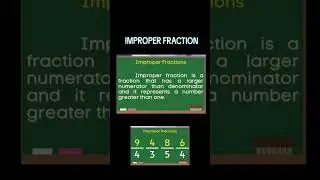 Proper fraction, Improper fractions, mixed numbers #fractions #properfractions #improperfractions