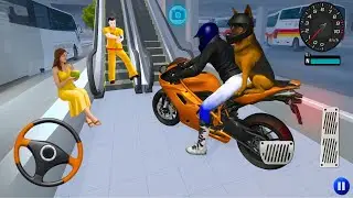 Exploring the Busy Bus Terminal with Dog Rider 🚌🏍️ - 3D Driving Class 2025 Gameplay