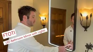 FTOTI LED Bathroom Mirror with defogging and dimmable lights #mirror #lightedmirror #bathroomdecor