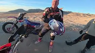 Climbing V hill on a 20 year old KTM 250 4 stroke.