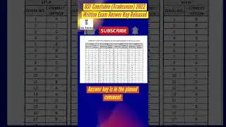 BSF&nbsp;Constable (Tradesman) 2022 Written Exam Answer Key| 10th pass jobs| bsf recruitment| bsf