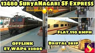 THE TRAIN TO MARWAR | 12480 SuryaNagari SF Express Brutally skips KIM at flat 110 kmph | Smit Parmar