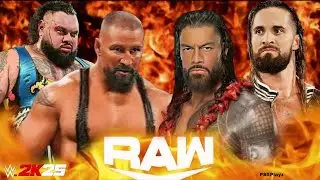 Roman Reigns & Seth Rollins vs Vision Wwe Raw 04 Jan 2026 Tag Team WWE2k25 - PS5 4K Game Play