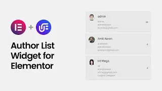 Author List Widget for Elementor