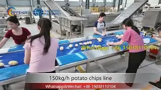 150kg/h fully automatic potato chips production line sweet potato and cassava crisp chips line