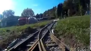 10 1/4 Zoll Feldbahn erste Rundfahrt und Kehrschleife
