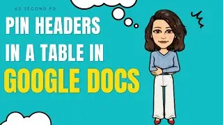 Pin Row Headers in a Table in Google Docs