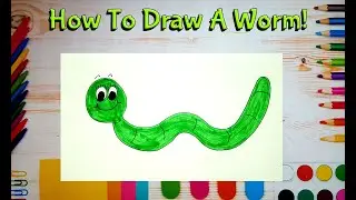 🐛How To Draw A Worm! (Art For Kids!) - Easy Step By Step Beginner Art/Drawing Lesson!