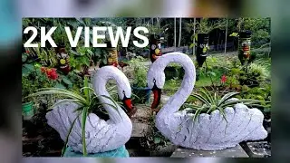 DIY Swan planter||Cement craft : part-3