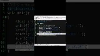 How to find area of rectangle in c programing language #c #programing