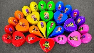 Mixing Marvel Slime & Clay Toys 🕷️ | Spider Man, Hulk, Iron Man ASMR | Satisfying Egg & Heart
