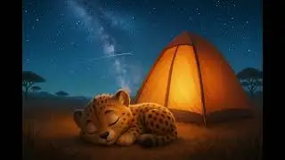 Sleepy Cheetah Lullaby 🐆 | Gentle Bedtime Song for Kids to Fall Asleep | 30 Minute Loop