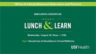 IPEP Lunch n' Learn: Remote Use of Simulation in Virtual Platforms