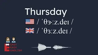 How to pronounce Thursday? US English UK English IPA Audio Waveform 👩👨How to say Thursday correctly?