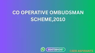 CO OPERATIVE OMBUDSMAN SCHEME,2010/CSEB /Clerk/Secretary/Kerala PSC Exams/JCI/Kerala Bank