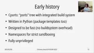 FOSDEM 2022: Chimera Linux: A BSD LLVM distro from scratch
