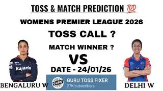Bengaluru women vs Delhi capitals women toss prediction || today toss 😍|| Womens premier league 2026