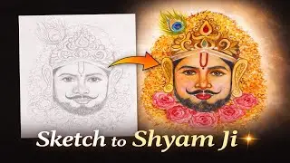 Sketch to Khatu Shyam Ji 🙏 | Divine Art Transformation