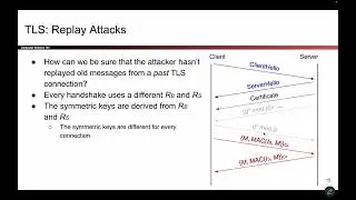 [Networking4, Video 7] TLS Goals - Preventing Replay Attacks