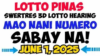 LOTTO PINAS (JUNE 1,2025) SWERTRES 3D LOTTO HEARING TODAY REGULAR UPLOAD!