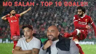 Reacting to Mohamed Salah&rsquo;s Top 10 Goals! 🔥👑 | INSANE Finishes #salah #football #liverpoolfc #goals