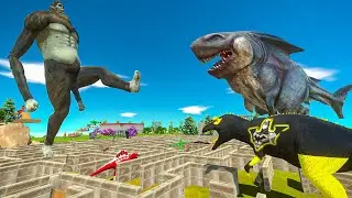 FPS AVATAR SAVE TITAN BEAST FROM MEGALADON REX MAZE - Animal Revolt Battle Simulator DINO