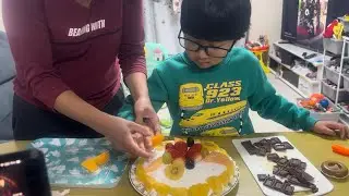 誕生日ケーキを作りまし🎂