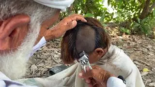 ASMR Full Sleep 😴 Hair Cutting ZAZA Machine But Barber is old 