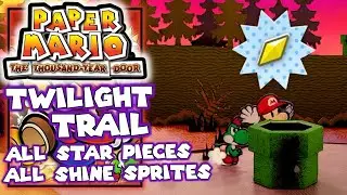 Twilight Trail All Star Pieces & Shine Sprites, Collectibles 100% Paper Mario The Thousand Year Door