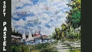 Pastellkreide malen, Tutorial für Anfänger, Mischtechnik, Pastel Painting for beginners, mixed media
