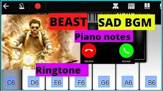 Beast emotional bgm piano tutorial | beast bgm ringtone | beast bgm piano notes| beast bgm walk band