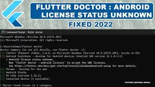 Flutter Doctor:- Неизвестный статус лицензии Android | 'flutter doctor --android-licenses' | ИСПР...