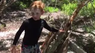 Paddle campers build a fort on Money Key in Marathon