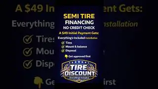 No Credit Check $49 Everything's included ✅ Tires ✅ Install ✅ Disposal #truckers #owneroperater