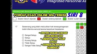 EXAM ONLINE SPA SIRI 8 (PSIKOMETRIK) #examonline #dayapenyelesaianmasalah #latihanseparaperubatan