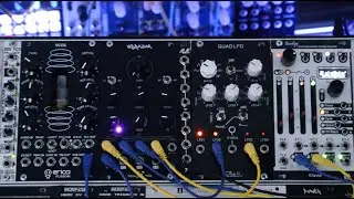 Vibrazum filter-Patching Panda/Fusion VCO2-Erica Synths/Dual LFO-Ozoe.fr/Quadigy-Kavis Modular
