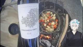 Campfire Cooking: Making stew with venison  【Handcam】