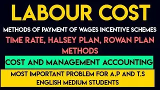 labour cost problem | time rate method | halsey plan | rowan plan | wages incentive schemes
