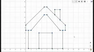 DIBUJANDO UNA CASA A TRAV&Eacute;S DE COORDENADAS CARTESIANAS #planocartesiano #geogebra #geometry