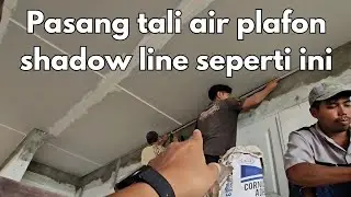 Minimalist Gypsum Ceiling with Shadow Line Water Rope Strip! Good gypsum compound doesn't dry out...