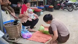Pouring the bathroom floor and designing bamboo walls - cooking and harvesting gourds.