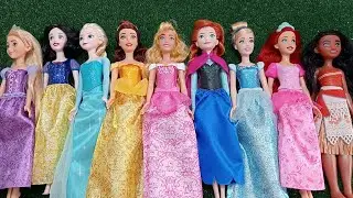 Rainbow Disney Princess Doll Mattel and Original Dolls ~ DIY Miniature Dress Satisfying Dolls ASMR 