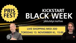 🔴Live Shopping med JDD Utstyr🔥BLACK WEEK