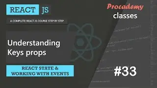 #33 Understanding key props | working with React events | A Complete React Course