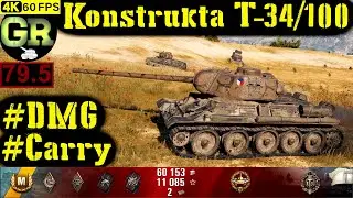 80_World of Tanks Kon&scaron;trukta T-34/100 WoT Replay - 6 Kills 4.8K DMG(Patch 1.4.0)