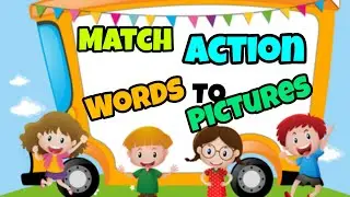 Match Action Words with pictures| worksheet For 3 To 4 Years Old
